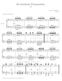 Partition No. 24, 28 Melodische übungstücke, Melodic Practice Pieces