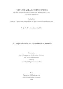 The competitiveness of the sugar industry in Thailand [Elektronische Ressource] / von Wuttipong Arjchariyaartong