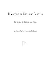 Partition complète, El Martirio de San Juan Bautista, Jimenez, Juan Carlos