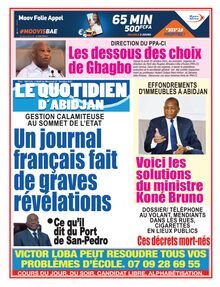 Le Quotidien d’Abidjan n°4046 - du mercredi 27 octobre 2021