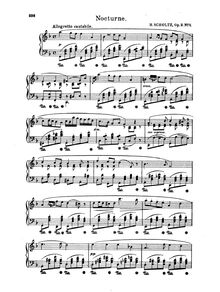 Partition , Nocturne en F major (very low resolution), 2 Klavierstücke