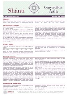 Monthly report Shânti Convertibles Asia January 2011 part P en USD et  EUR en cours