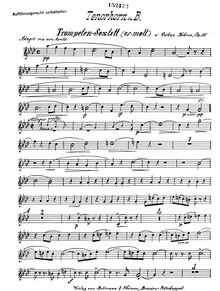Partition Tenorhorn (en B♭), Trompeten-Sextett, Es moll, für Cornet à pistons en B, 2 Trompeten en B, Basstrompete en Es (Althorn), Trombone (Tenorhorn) und Tuba (Bariton), Op.30
