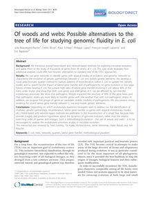 Of woods and webs: possible alternatives to the tree of life for studying genomic fluidity in E. coli