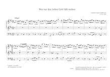Partition complète (transposed to B minor), Wer nur den lieben Gott läßt walten