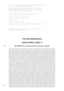 The Mahabharata of Krishna-Dwaipayana Vyasa Translated into English Prose  - Vana Parva, Part 2
