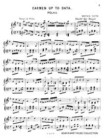 Partition complète, Carmen Up To Data Polka, G major, Lutz, Meyer