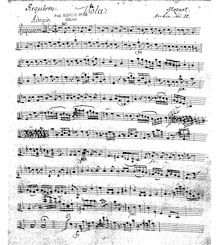 Partition altos, Requiem par Wolfgang Amadeus Mozart