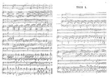 Partition complète et parties, Piano Trio, Op.12, E♭ major