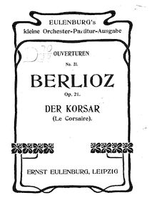 Partition complète, Le corsaire, The Corsair, C major, Berlioz, Hector