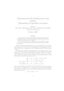 J Boussinesq and the standing water waves problem
