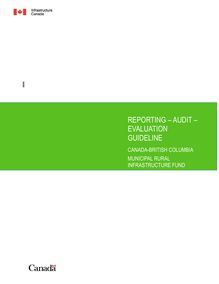 Reporting-Audit-Evaluation Guideline MRIF-BC -2006june19