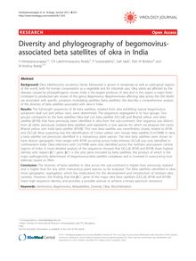 Diversity and phylogeography of begomovirus-associated beta satellites of okra in India