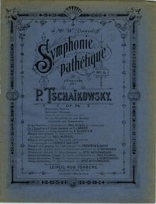 Partition couverture couleur, Symphony No.6, Pathétique / Патетическая (Pateticheskaya) par Pyotr Tchaikovsky
