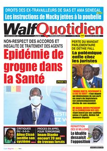 Walf Quotidien n°8704 - du mardi 30 mars 2021