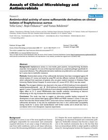 Antimicrobial activity of some sulfonamide derivatives on clinical isolates of Staphylococus aureus