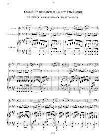 Partition de piano, Symphony No.3 en A minor, Sinfonie Nr.3 in a-Moll "Schottische"
