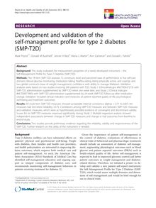 Development and validation of the self-management profile for type 2 diabetes (SMP-T2D)
