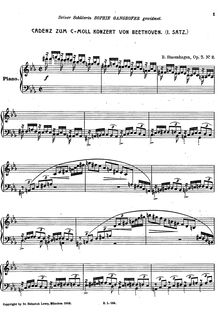 Partition complète, Piano Concerto No.3, C Minor, Beethoven, Ludwig van