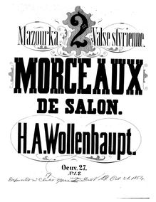 Partition complète, 2 Morceaux de salon, Wollenhaupt, Hermann Adolf