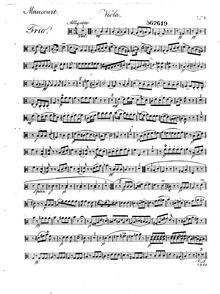 Partition viole de gambe, Trio brilliant pour violon, alto & violoncelle