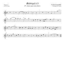 Madrigal à 5, octave aigu clef, madrigaux, Book 1 par Carlo Gesualdo