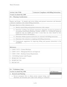 17390 - Audit Program - Contractor Compliance with Billing  Instructions