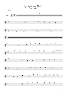 Partition flûte Mov. I, Symphony No.1 en E minor, E minor, Chase, Alex