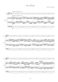 Partition pour mezzo-soprano, orgue, Ave Maria, Kowalewski, Jakub
