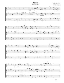 Partition Almaine, VdGS No.34à4 - partition complète (Tr Tr B), Airs pour 3 violes de gambe (aigu, ténor, basse)