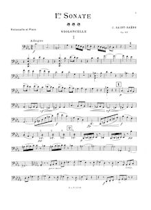 Partition de piano et partition de violoncelle, violoncelle Sonata No.1 par Camille Saint-Saëns
