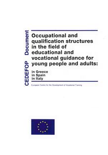 Occupational and qualification structures in the field of educational and vocational guidance for young people and adults
