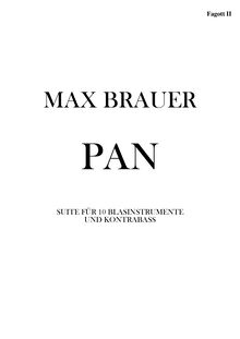 Partition basson 2, Pan, Suite for 10 Winds and Double Bass, Brauer, Max
