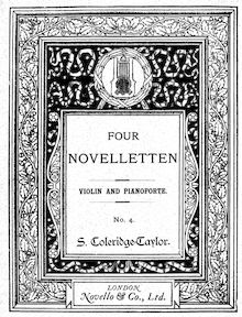 Partition de piano, 4 Novelletten pour corde orchestre, Op.52 par Samuel Coleridge-Taylor