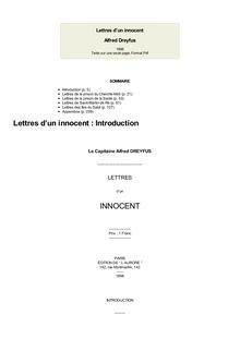 Lettres d’un innocent