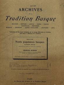Partition Covers (color), 12 Popular Basque Christmas chants, Various