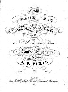 Partition violoncelle, Piano Trio No.2, Second Grand Trio, F major