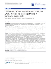 Chemokine CXCL12 activates dual CXCR4 and CXCR7-mediated signaling pathways in pancreatic cancer cells