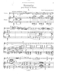Partition de piano, Sonate pour Violon et Piano, Sonata for Violin and Piano par Karol Szymanowski