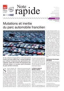Mutations et inertie du parc automobile francilien.