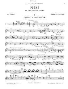 Partition violon 2, Poème, Dupont, Gabriel