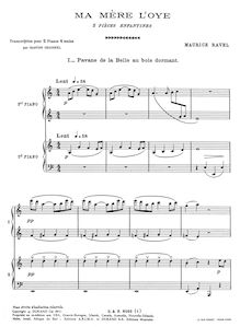 Partition complète, Ma Mère l Oye (cinq pièces enfantines) par Maurice Ravel