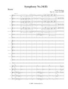 Partition , Andante, Symphony No.34, F major, Rondeau, Michel
