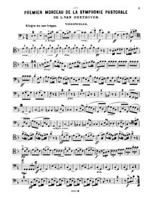 Partition de violoncelle, Symphony No.6, Pastoral, F major