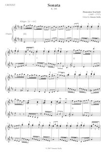 Partition Sonata K.288, 3 orgue sonates, K.287-288, 328, Collections, Domenico Scarlatti