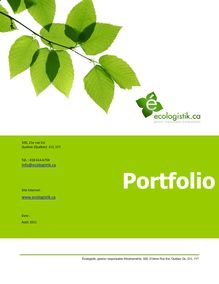 Portfolio - Écologistik