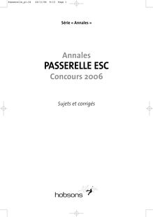 Passerelle 1 et 2 2006 Concours Passerelle ESC