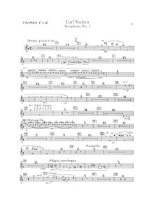 Partition trompette 1, 2, 3 (en B♭), Symphony No. 5, Op. 50, Nielsen, Carl