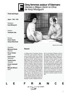Cinq femmes autour d’Utamaro de Mizoguchi Kenji