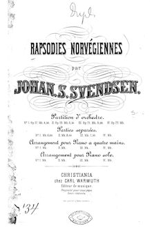 Partition complète, norvégien Rhapsody No.2, Op.19, Svendsen, Johan